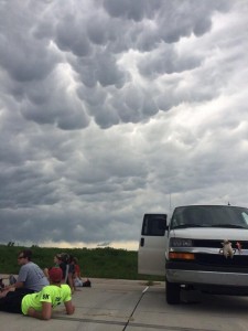 Mammatus clouds from Lusk storm