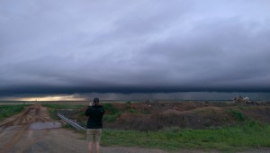 A nice organized severe thunderstorm NE of Plainview, TX