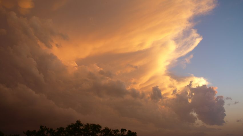 Figure 4: A vivid sunset lights up a southern supercell